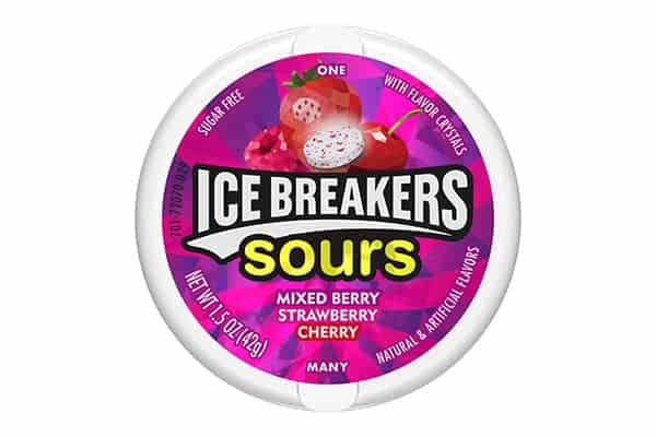 Ice Breakers Sours Mixed Berry, Strawberry, Cherry 42g