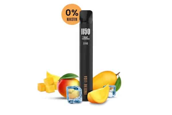 1150 Vape by Raf Camora - Einweg E-Shisha E-Zigarette Vape ohne Nikotin - ANDERE LIGA - Mango Ice