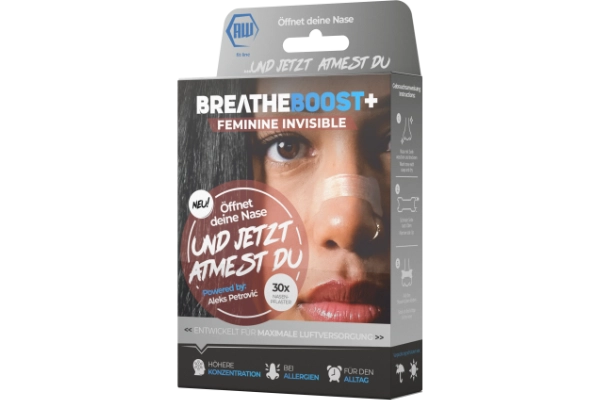 breatheboost+ FEMININE INVISIBLE Nasenpflaster (30er Box)