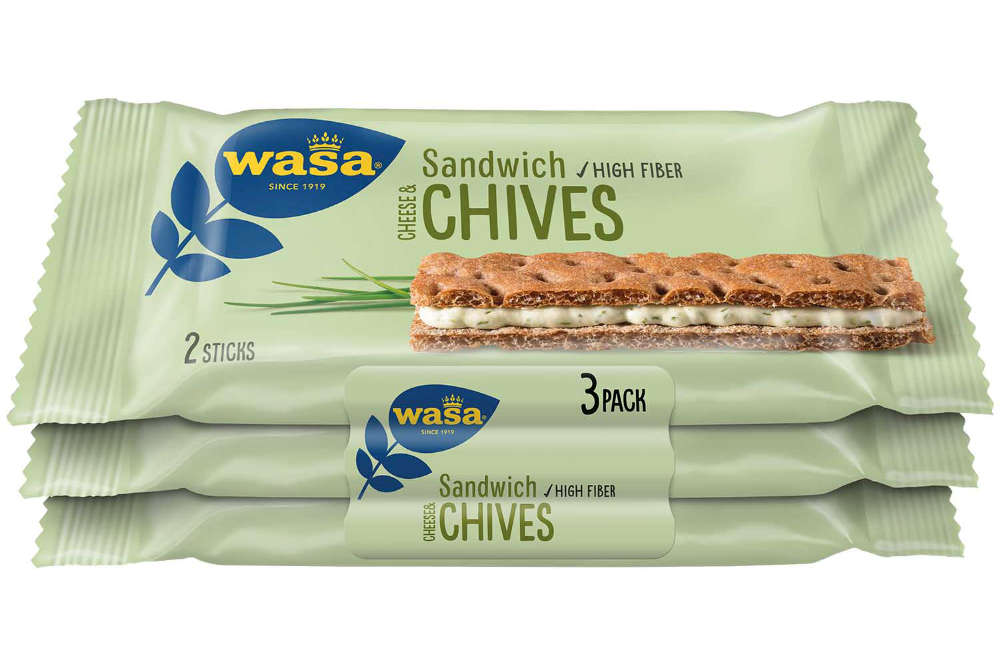 Wasa Sandwich Cheese & Chives 110g (3er-Pack)